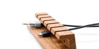 Χειροποίητο ξυλινο cable manager wooden cablem